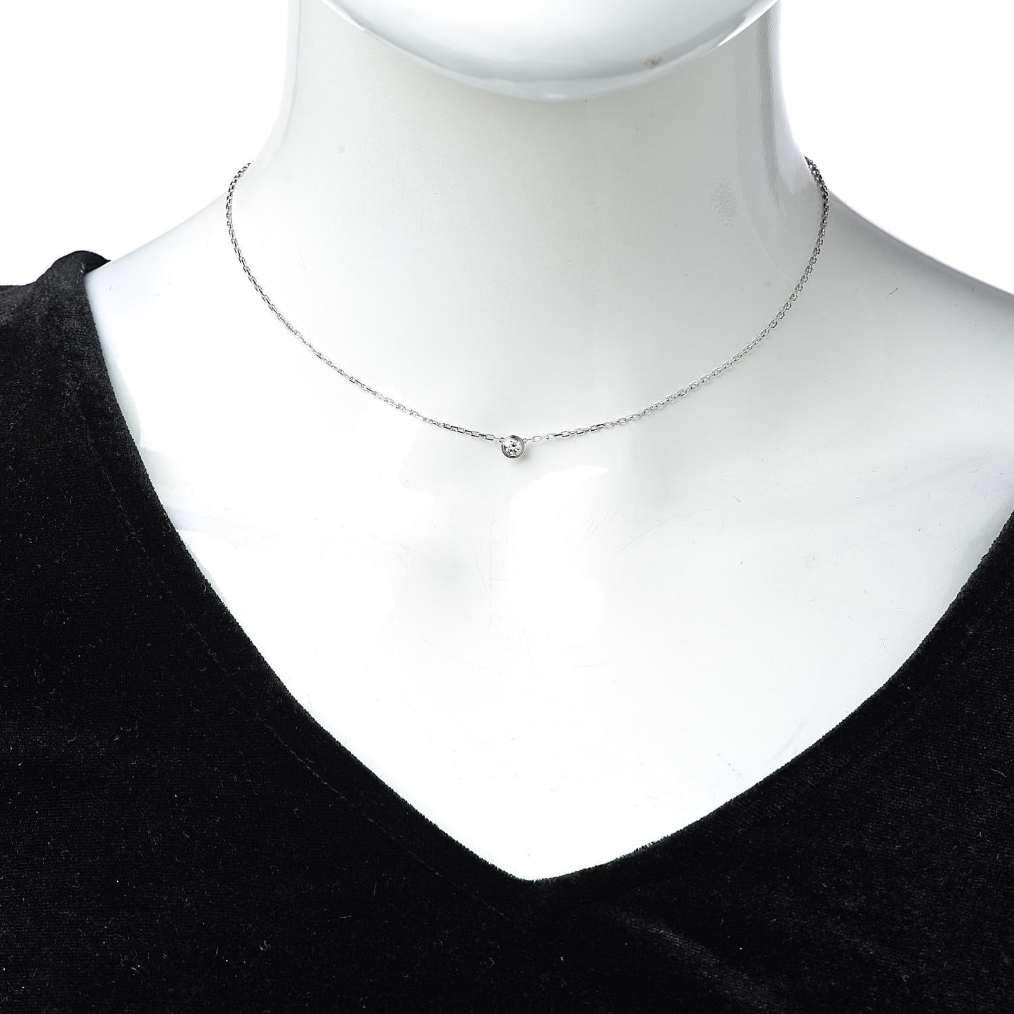 18K White Gold Diamond SM D'Amour Pendant Necklace