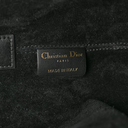 Christian Dior Calfskin Tweed Cannage Medium Toujours  Black White 7 of 11