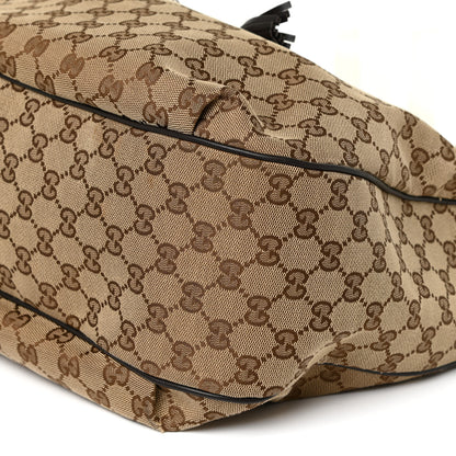 Gucci Monogram Margaux Calfskin Medium Emily Hobo Beige Ebony Cocoa 9 of 19