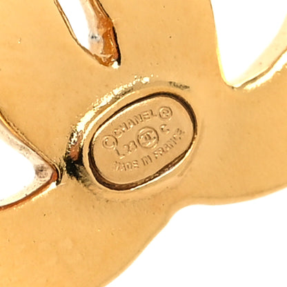 Chanel Resin CC Stud Earrings Black Gold 4 of 5