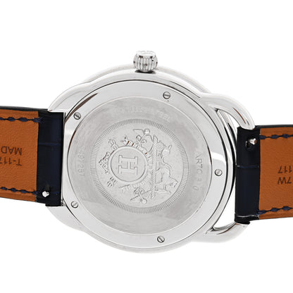 Hermes Stainless Steel Alligator 40mm Arceau Quartz Watch Bleu Abysse 4 of 5