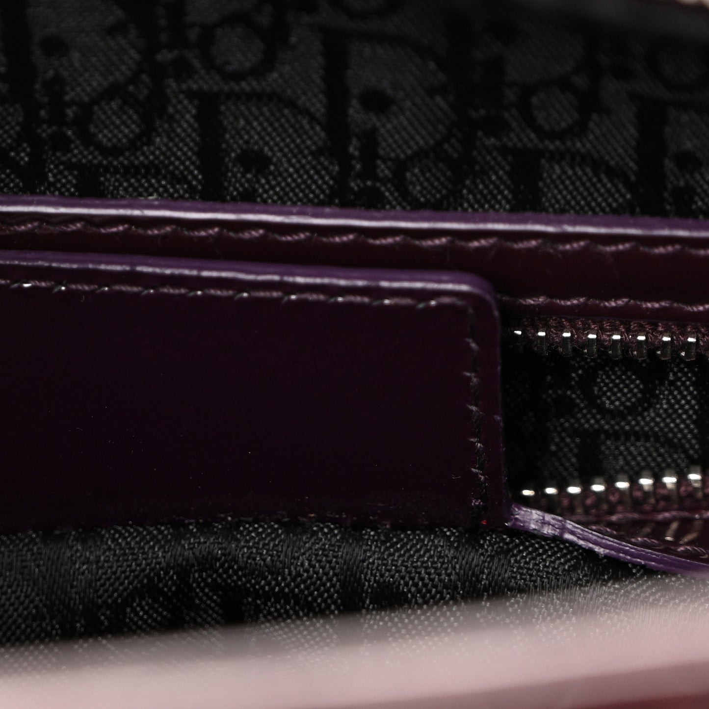 Patent Cannage Large Lady Dior Violet Purple