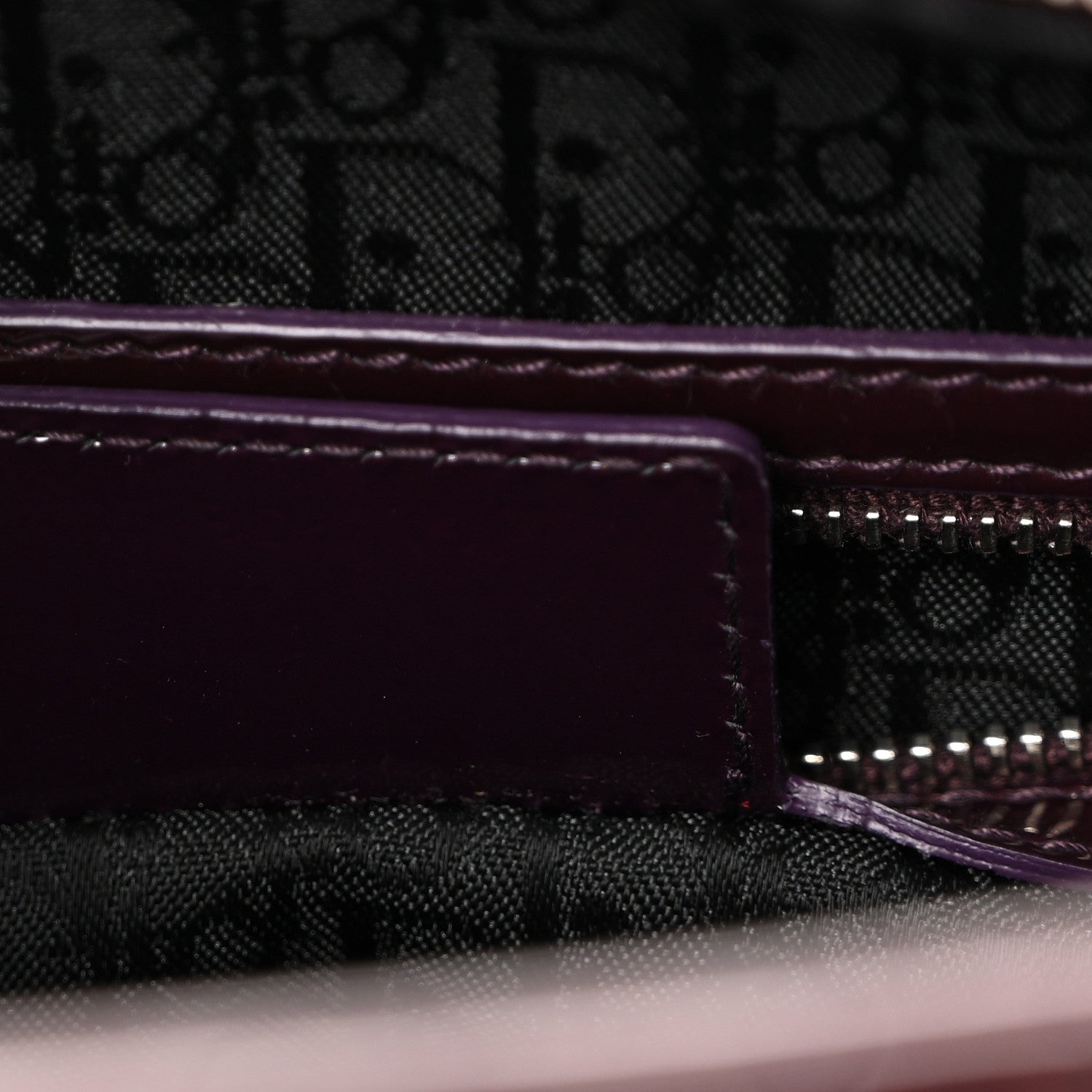 Christian Dior Patent Cannage Large Lady Dior Violet Purple 7 of 10