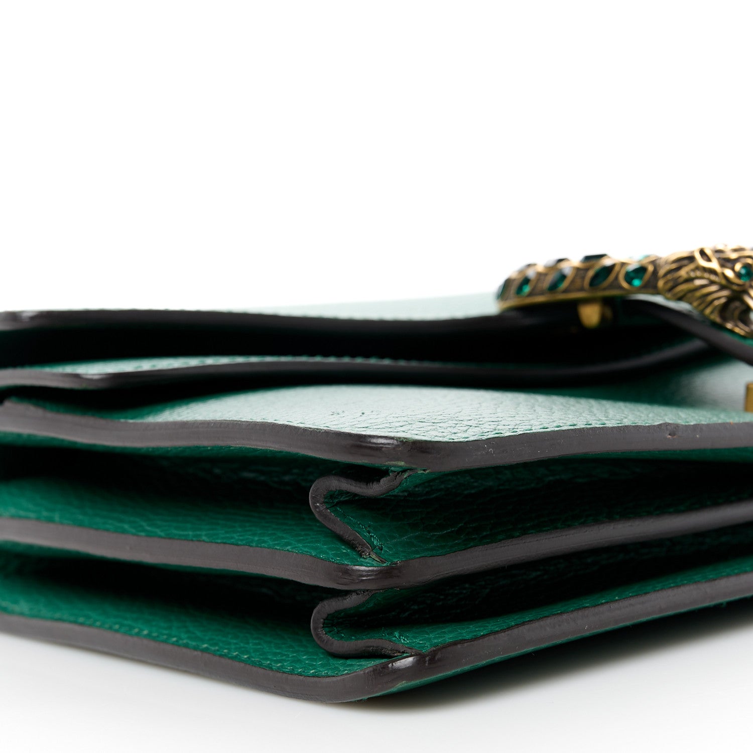 Gucci Pebbled Calfskin Small Dionysus Shoulder Bag Emerald 11 of 12