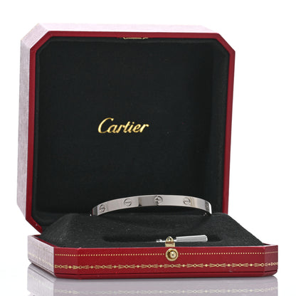 Cartier 18K White Gold LOVE Bracelet 19 7 of 7