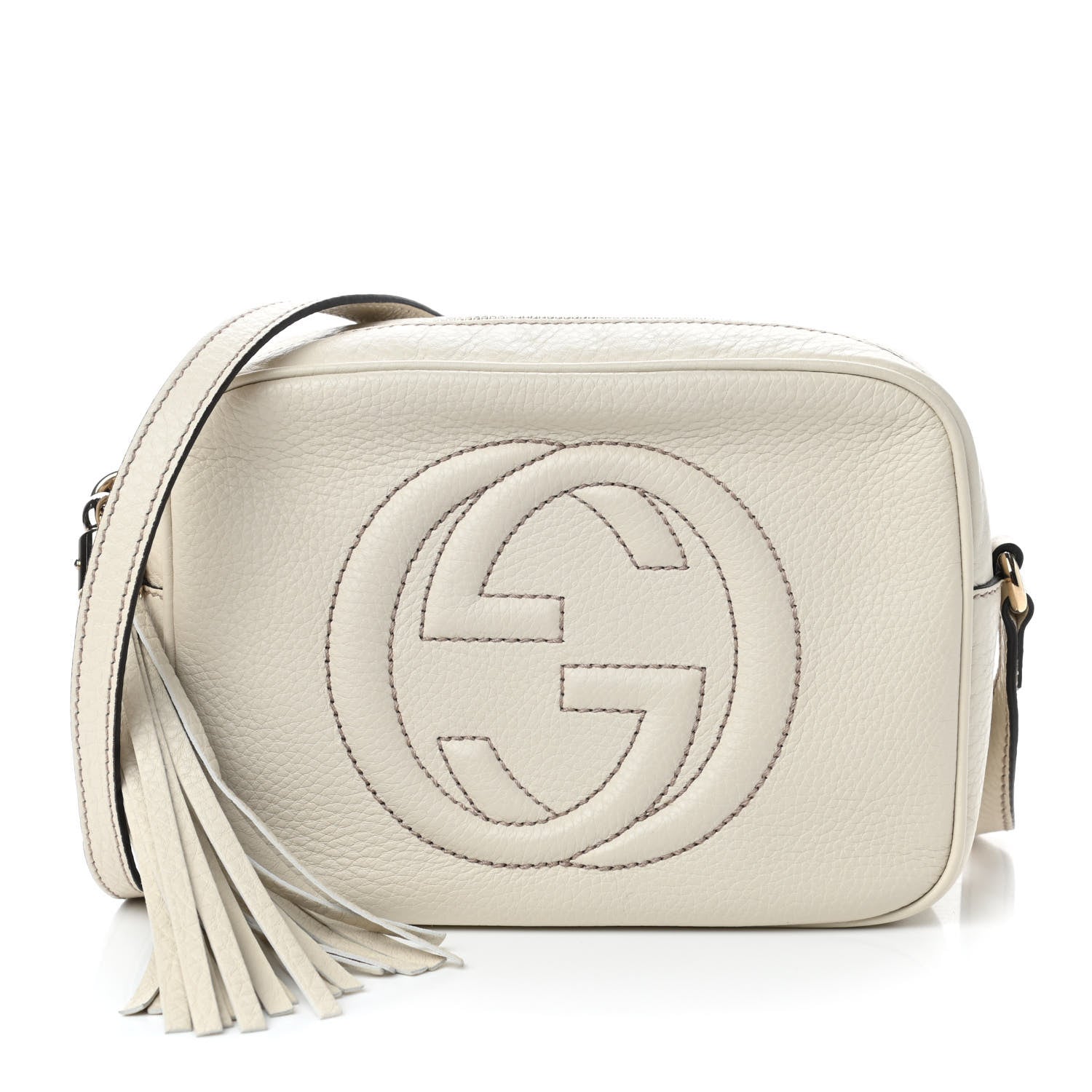 Gucci Pebbled Calfskin Small Soho Disco Bag Off White 1 of 5