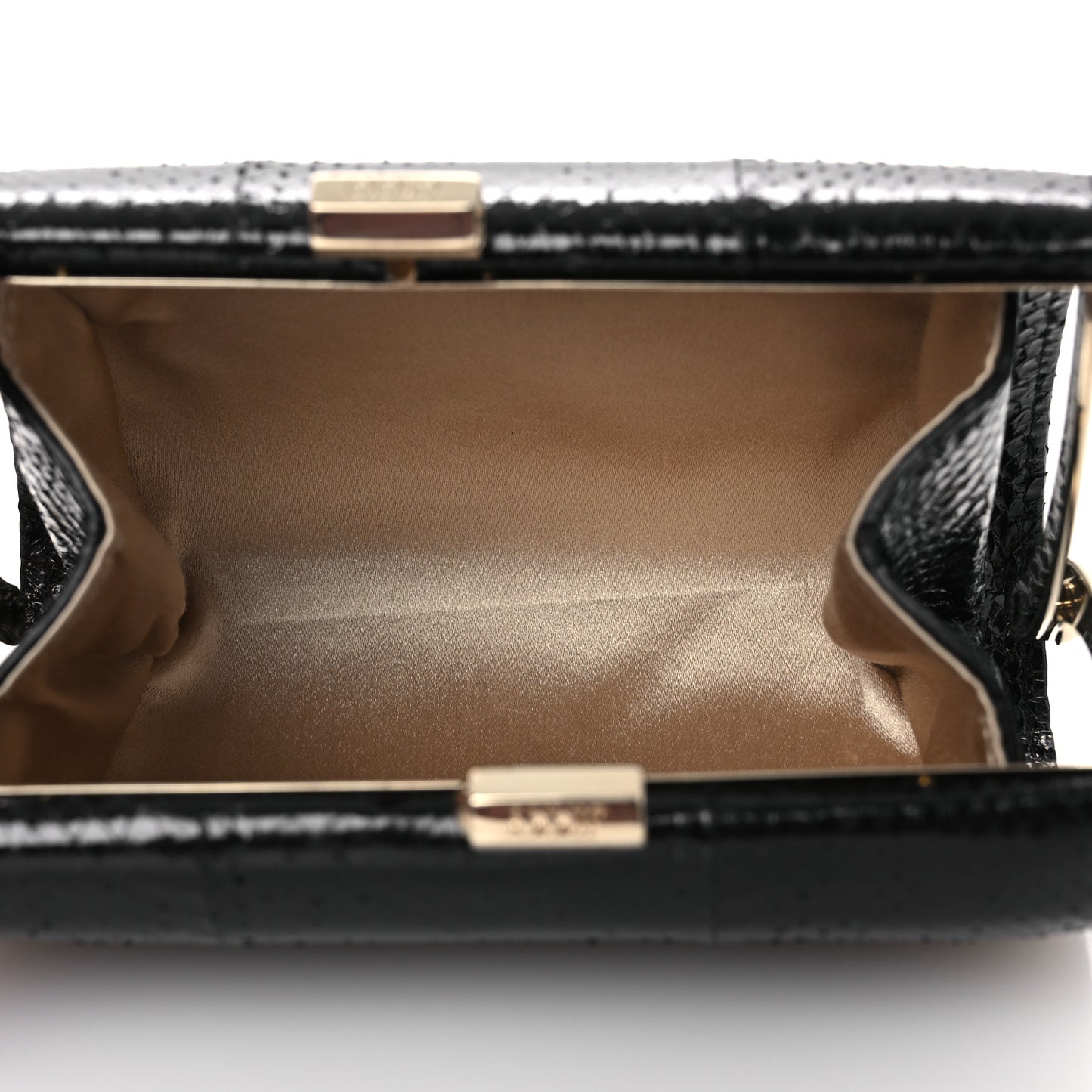 Snakeskin Mini Clutch Black
