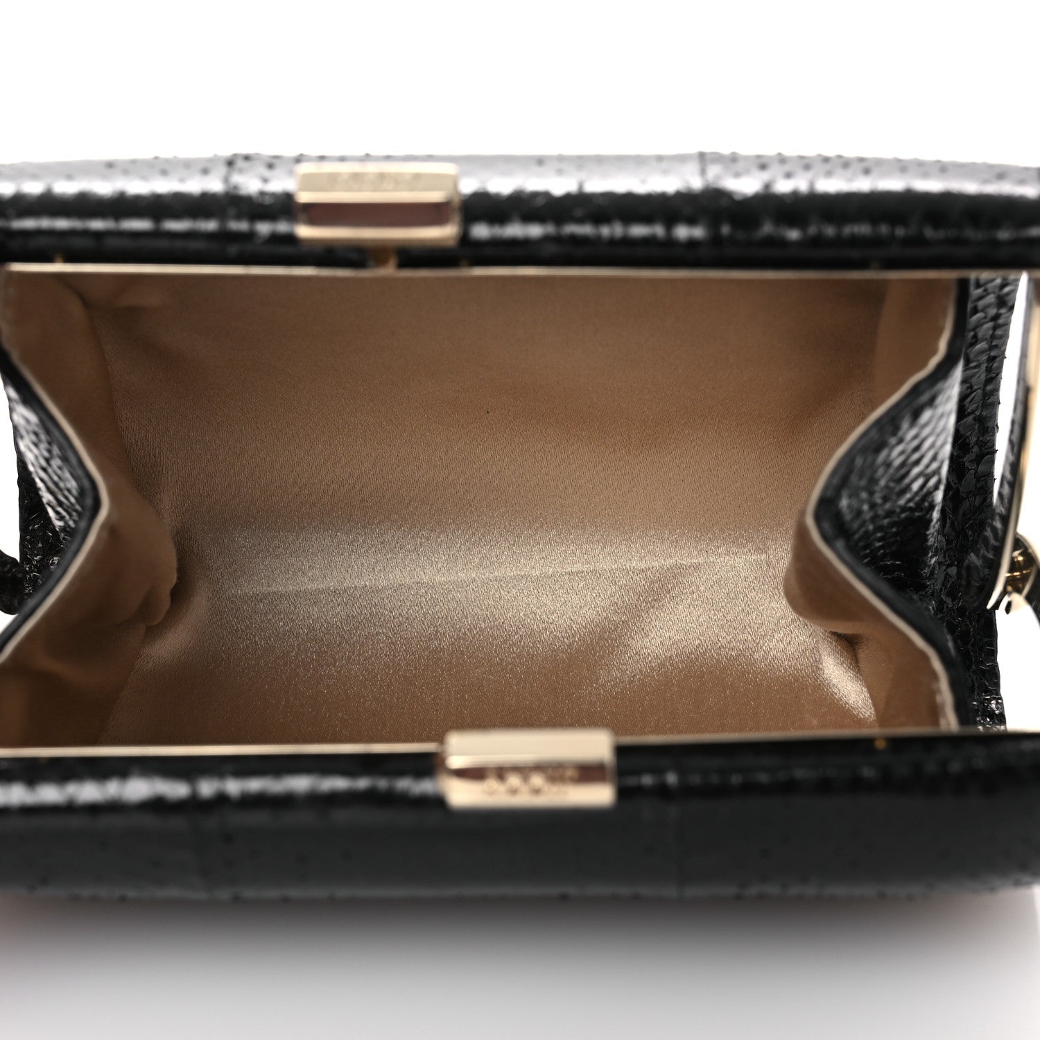 Jimmy Choo Snakeskin Mini Clutch Black 5 of 10