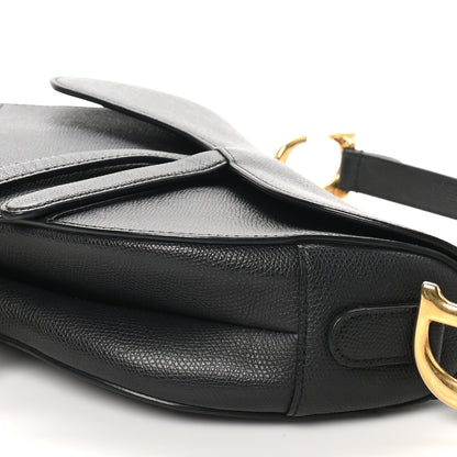 Christian Dior Grained Calfskin Saddle Bag Black 10 of 10