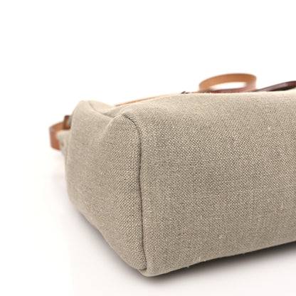 Hermes Military Toile Vache Hunter Herbag Zip Retourne 31 PM Beton Naturel 9 of 11