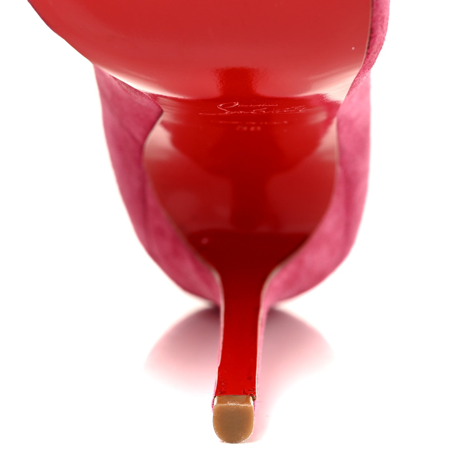 Christian Louboutin Suede Rampoldi 120 Ankle Strap Pumps 38 Pink 9 of 17