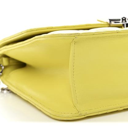 Christian Dior Lambskin Cannage Miss Dior Promenade Pouch Citron 9 of 13