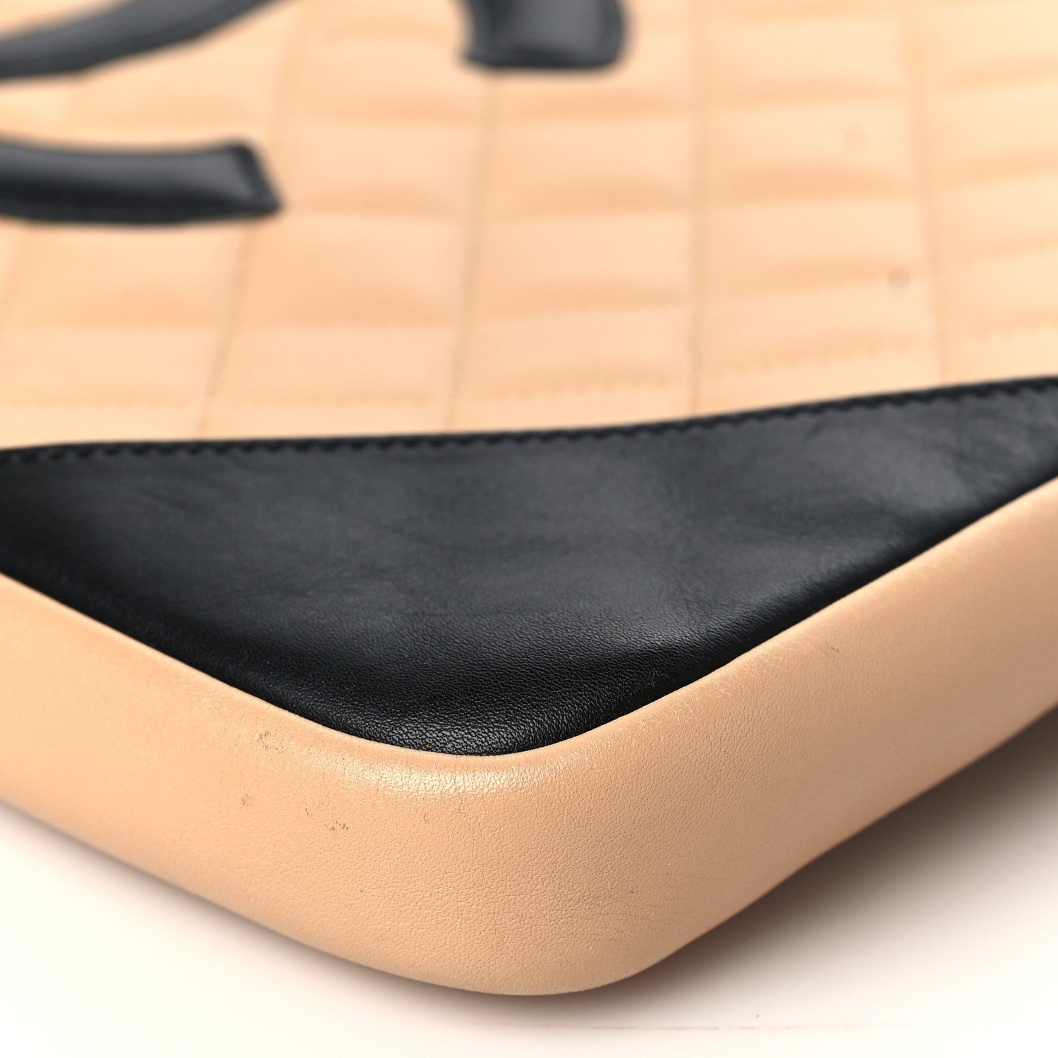 Chanel Calfskin Quilted Medium Cambon Messenger Beige Black 10 of 10