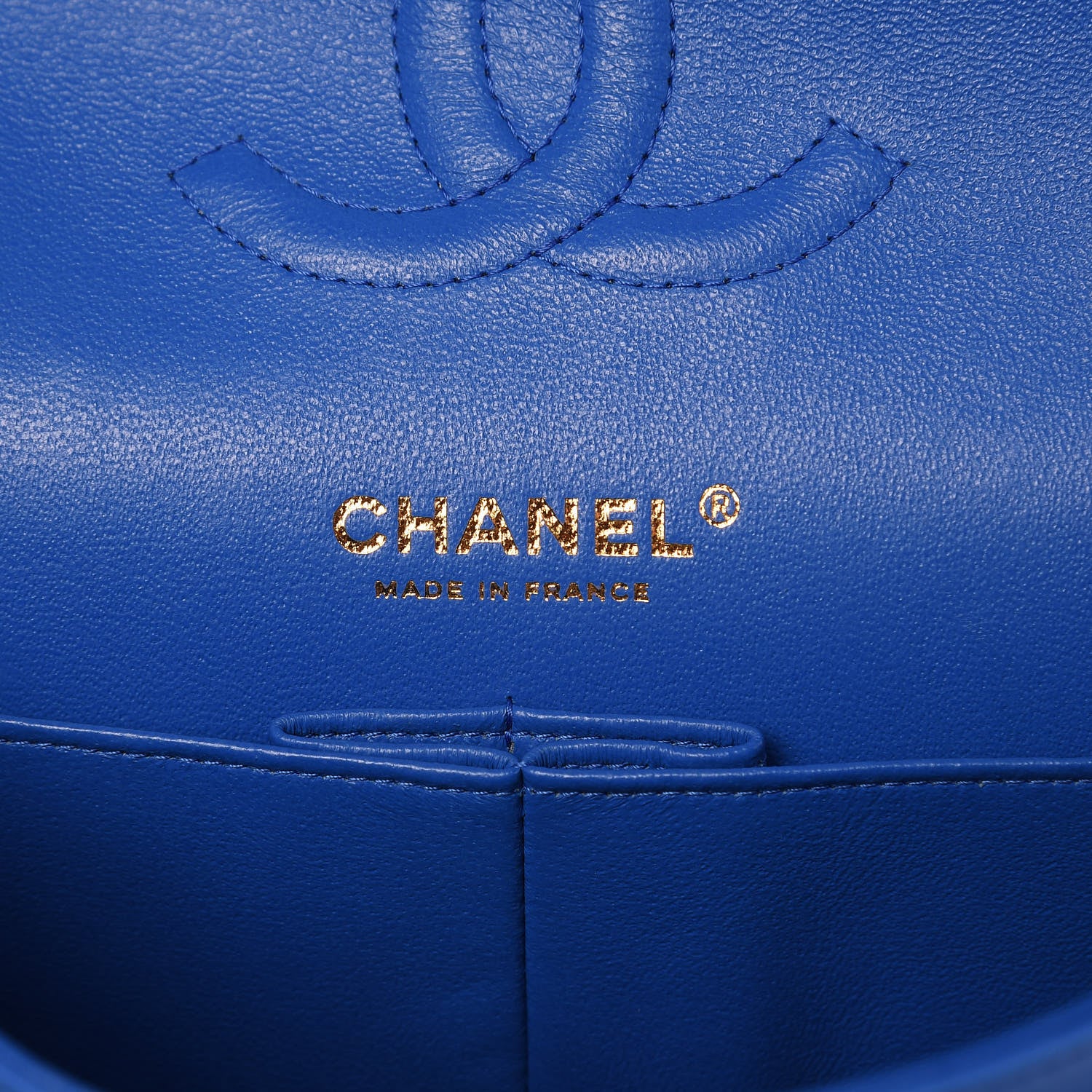 Chanel Lambskin Quilted Medium Double Flap Blue 6 of 13