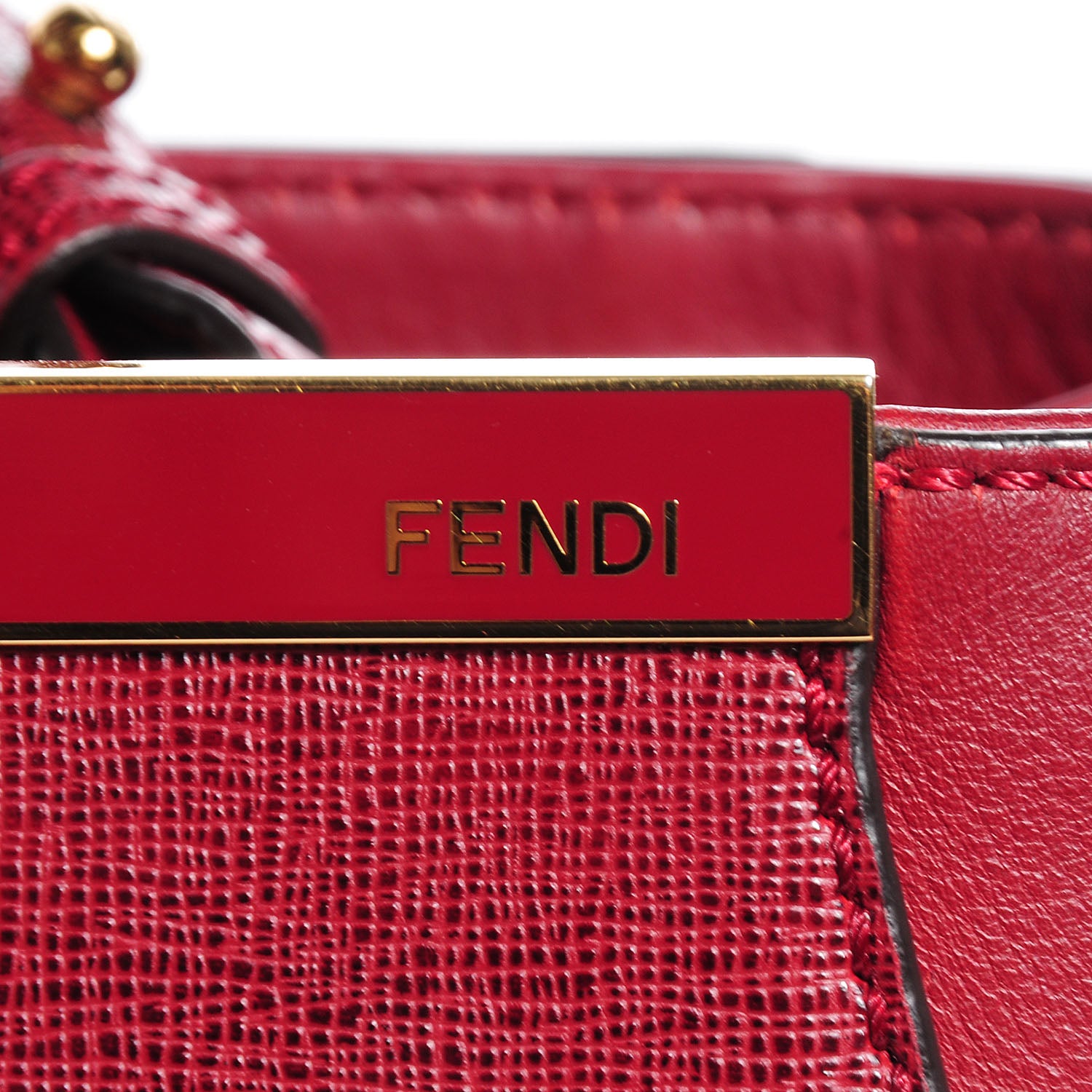 Fendi Vitello Elite Flamingo Regular 2Jours Tote Amarena 6 of 9