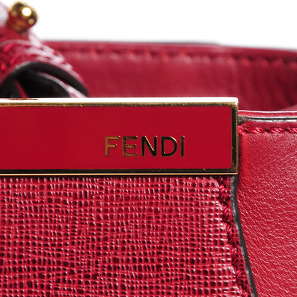 Fendi Vitello Elite Flamingo Regular 2Jours Tote Amarena 6 of 9