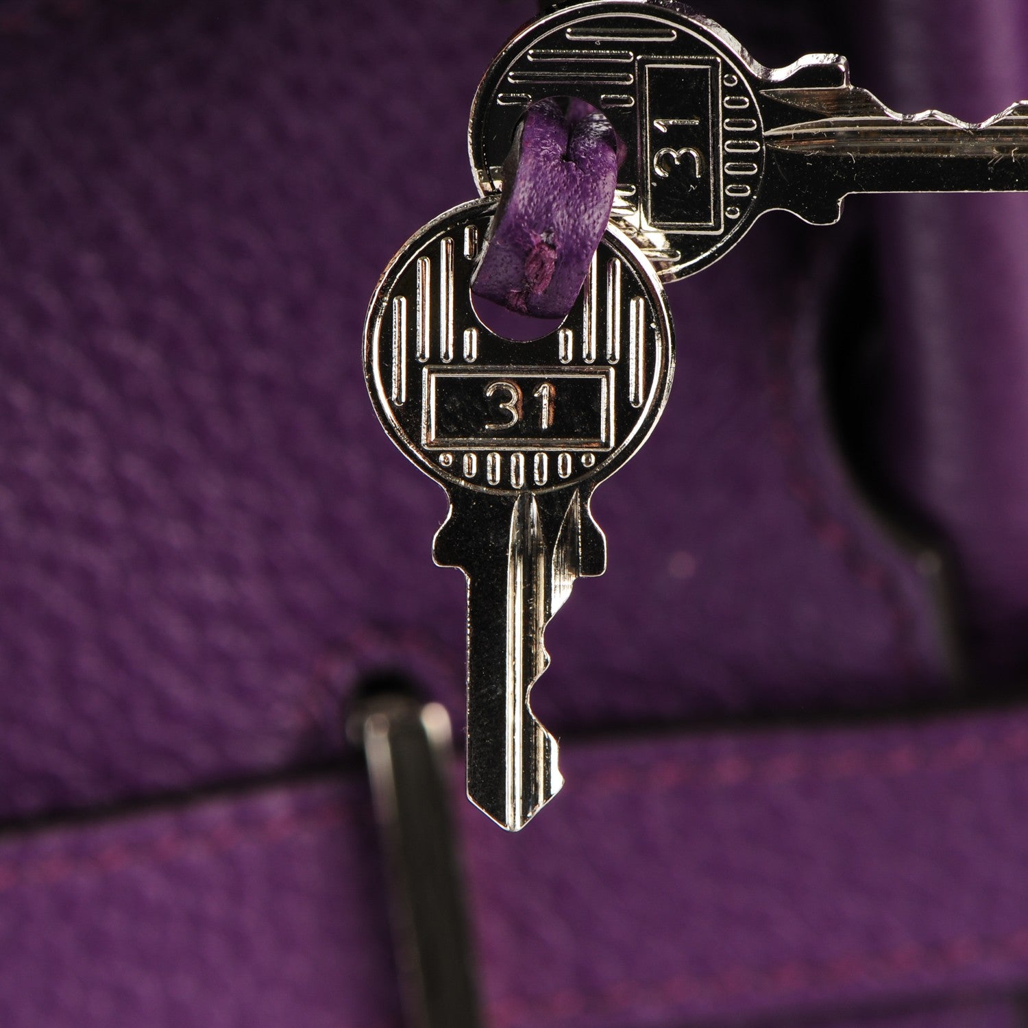 Hermes Taurillon Clemence Birkin 30 Ultraviolet 13 of 27