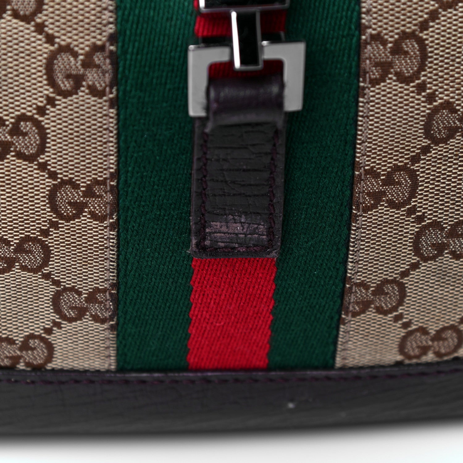 Gucci Monogram Web Jackie O Hobo Dark Brown 12 of 18