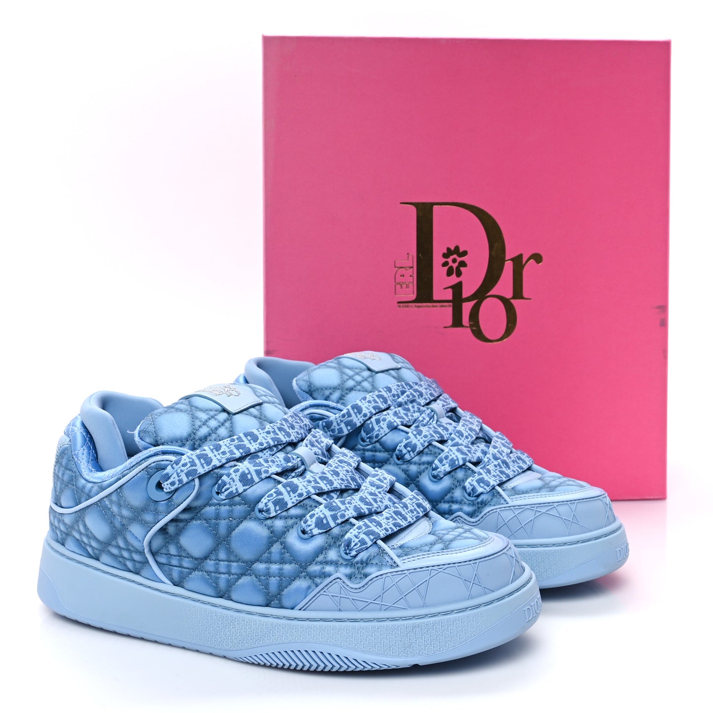 X ERL Satin Cannage Kumo Mens Sneakers 45 Blue