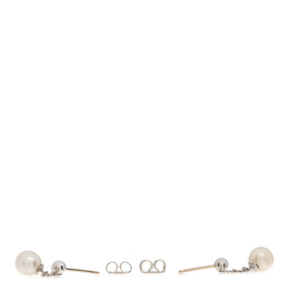 Tiffany Sterling Silver Pearl Ziegfeld Drop Earrings 3 of 4