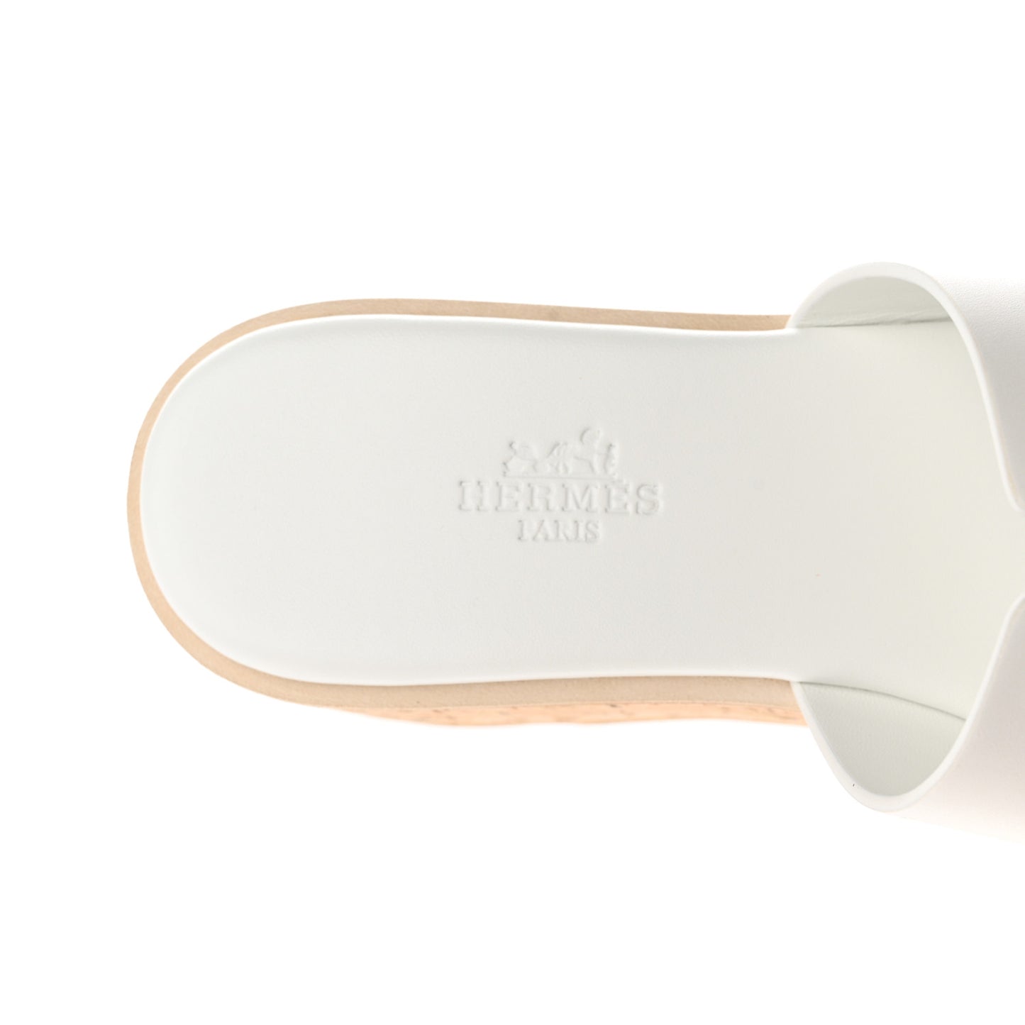 Calfskin Cork Eze 30 Sandals 36 White