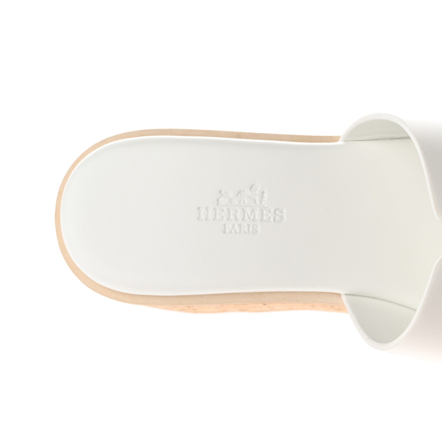 Hermes Calfskin Cork Eze 30 Sandals 36 White 7 of 11