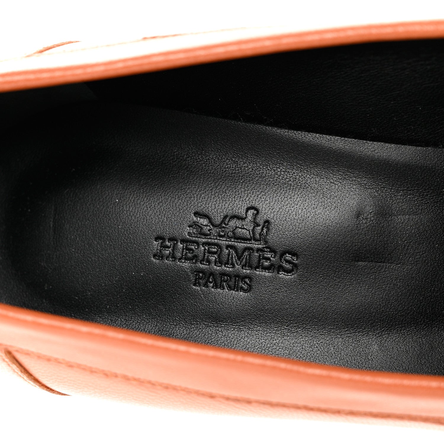 Hermes Calfskin Womens Elysee 70 Moccasin Loafer Pumps 38 Natural 7 of 8