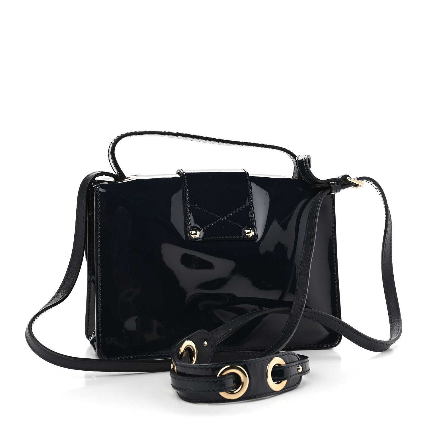 Jimmy Choo Patent Rebel Crossbody Bag Navy 3 of 9
