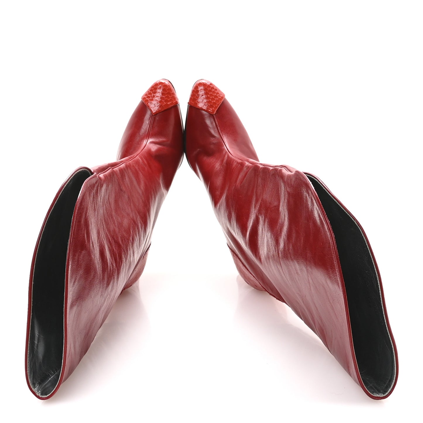 Kangaroo Snakeskin Botte Show 95 Boots 39 Red