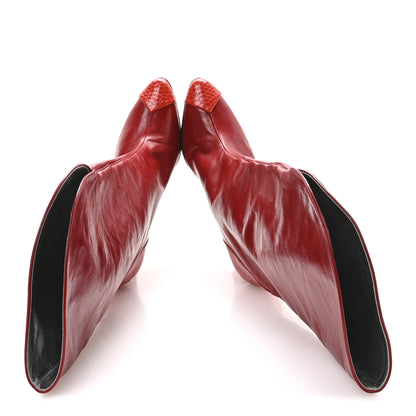 Givenchy Kangaroo Snakeskin Botte Show 95 Boots 39 Red 2 of 8