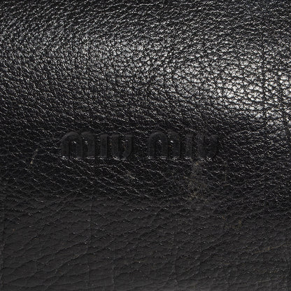 Miu Miu Buffalo Leather Tote Nero Black 7 of 7