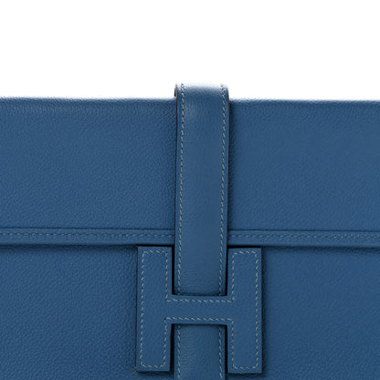 Hermes Evercolor Jige Elan 29 Clutch Blue Agate 8 of 11