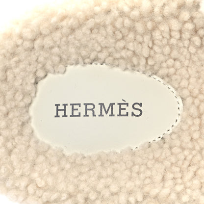 Hermes Woolskin Womens Chypre Sandals 40 Ecru 7 of 8