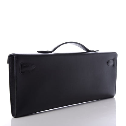 Hermes Swift Kelly Cut Clutch Pochette Black 3 of 9
