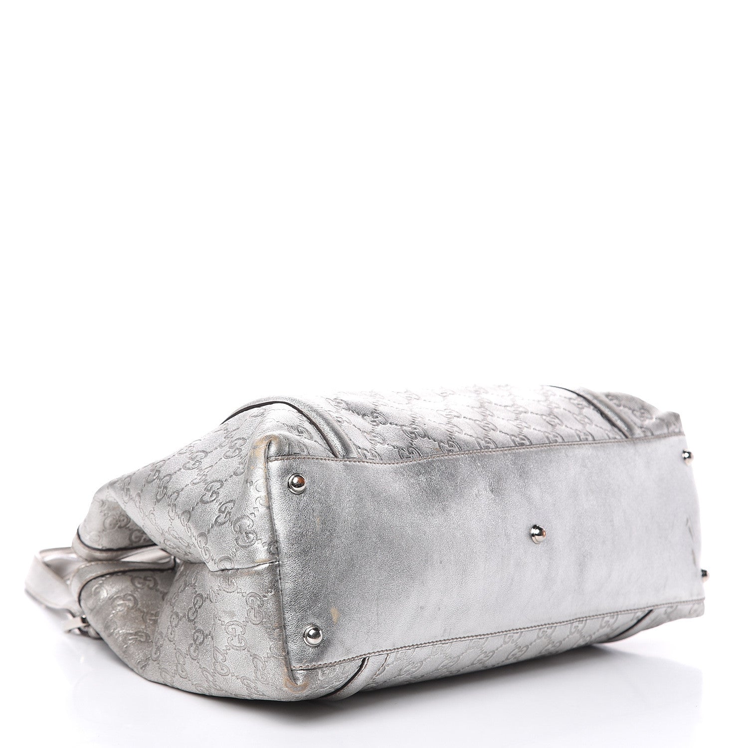 Gucci Guccissima Medium Britt Tote Silver 4 of 16
