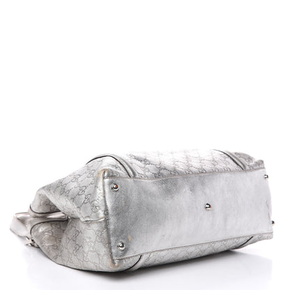 Gucci Guccissima Medium Britt Tote Silver 4 of 16
