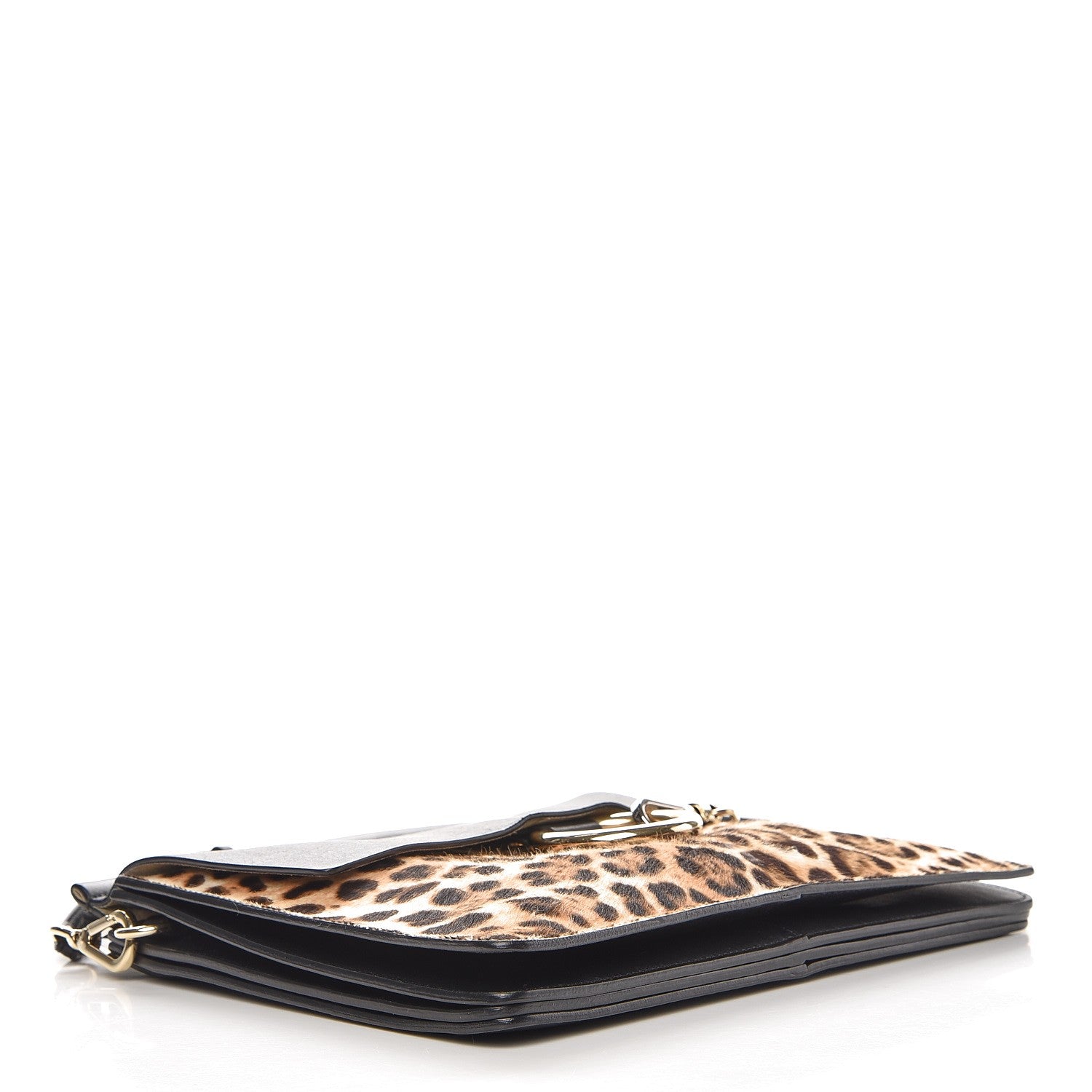 Chloe Calf Hair Leopard Print Medium Faye Shoulder Bag Abstract White 4 of 11