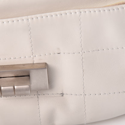 Chanel Calfskin Square Stitched Mademoiselle Shoulder Bag White 10 of 17