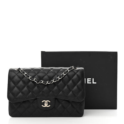 Chanel Caviar Quilted Jumbo Double Flap Black 11 of 11