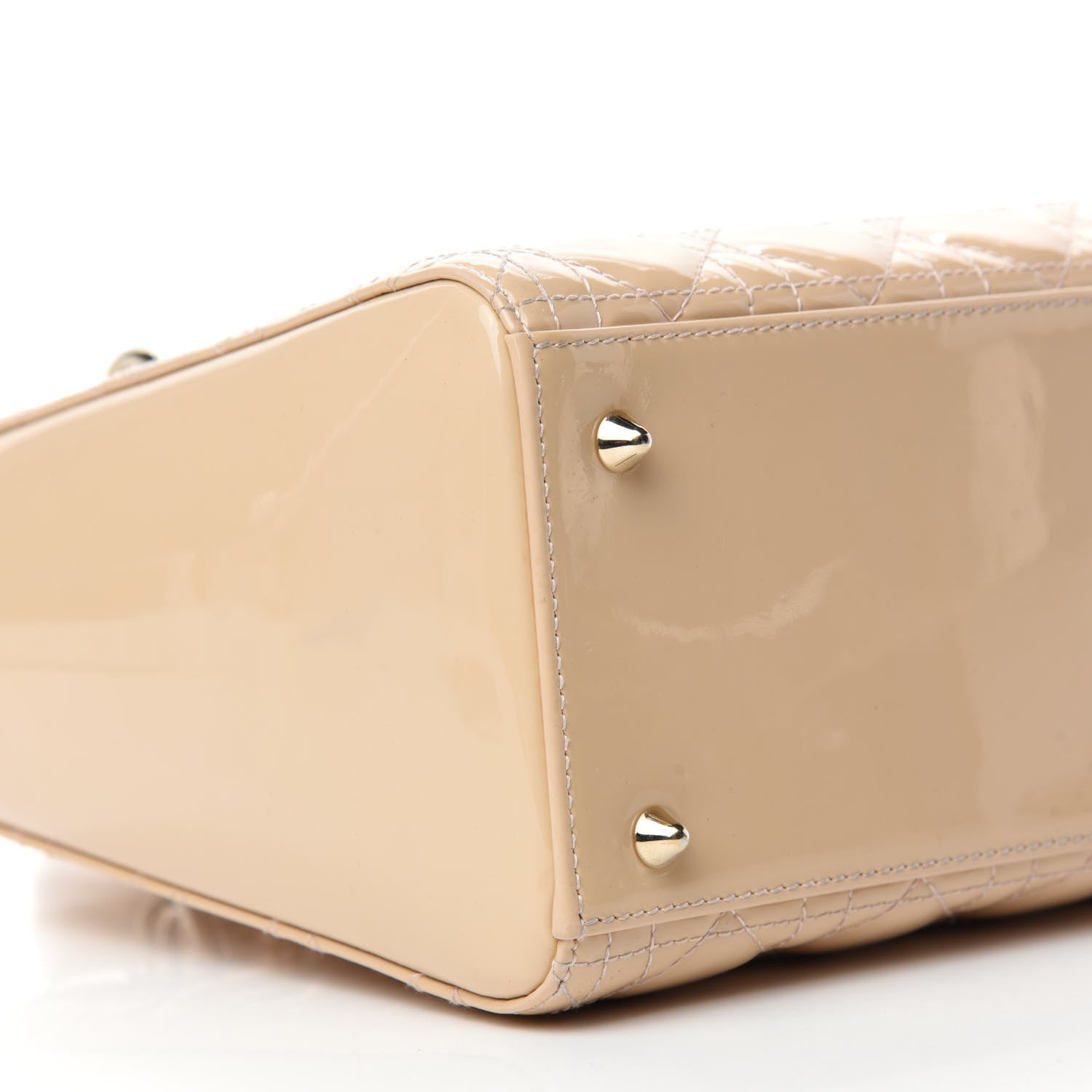 Christian Dior Patent Cannage Medium Lady Dior Beige 6 of 10
