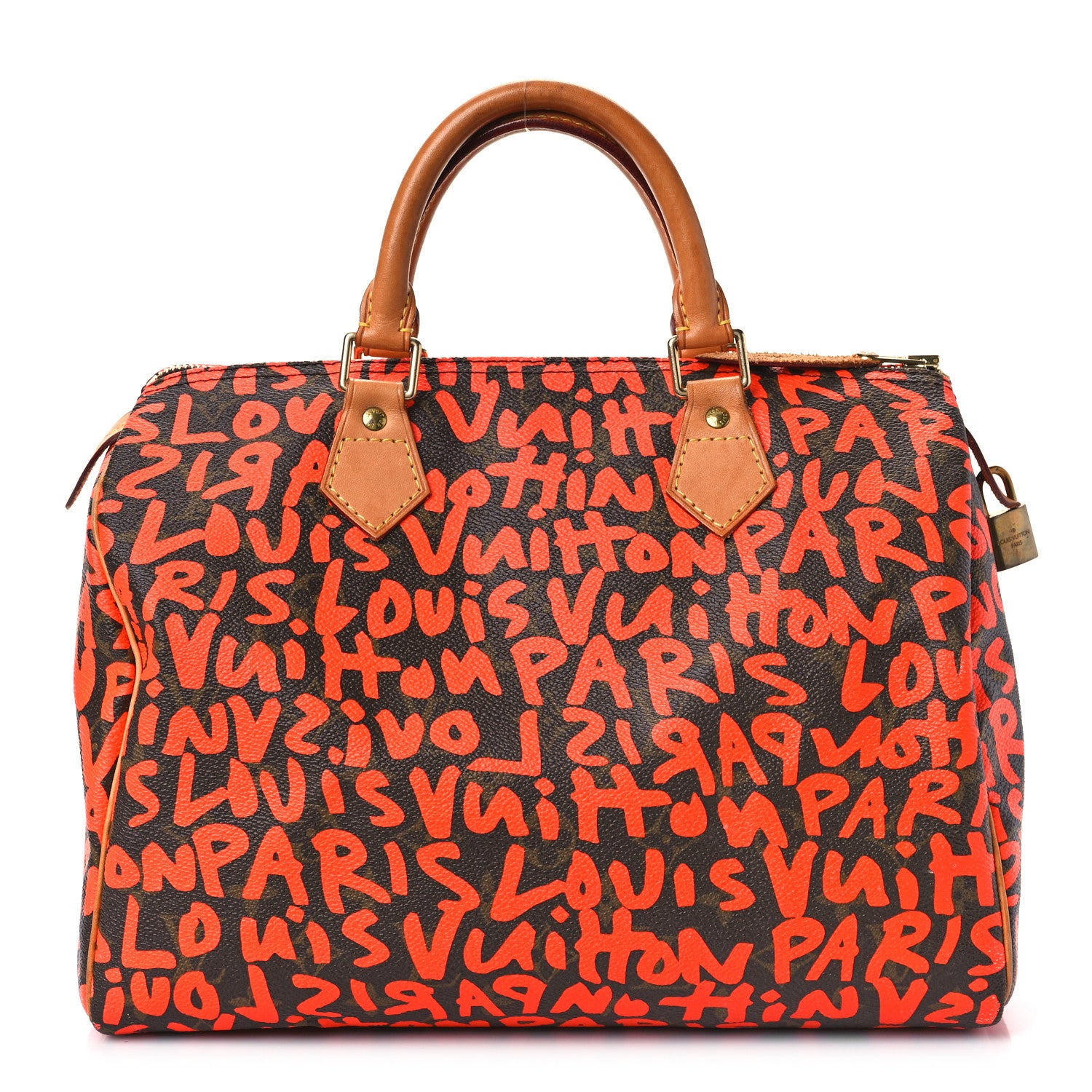 Louis Vuitton Monogram Graffiti Speedy 30 Orange 1 of 11