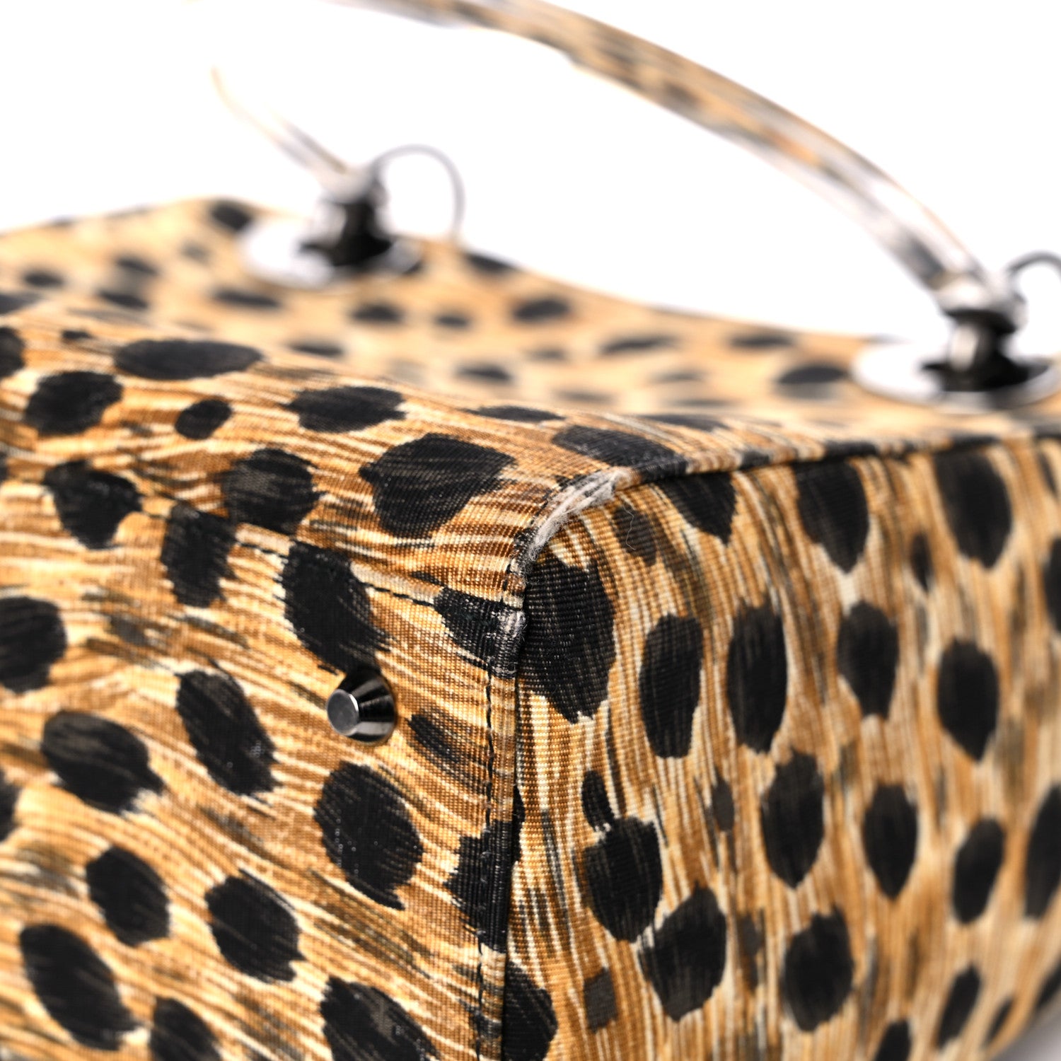 Christian Dior Canvas Leopard Print Medium Lady Dior 11 of 11