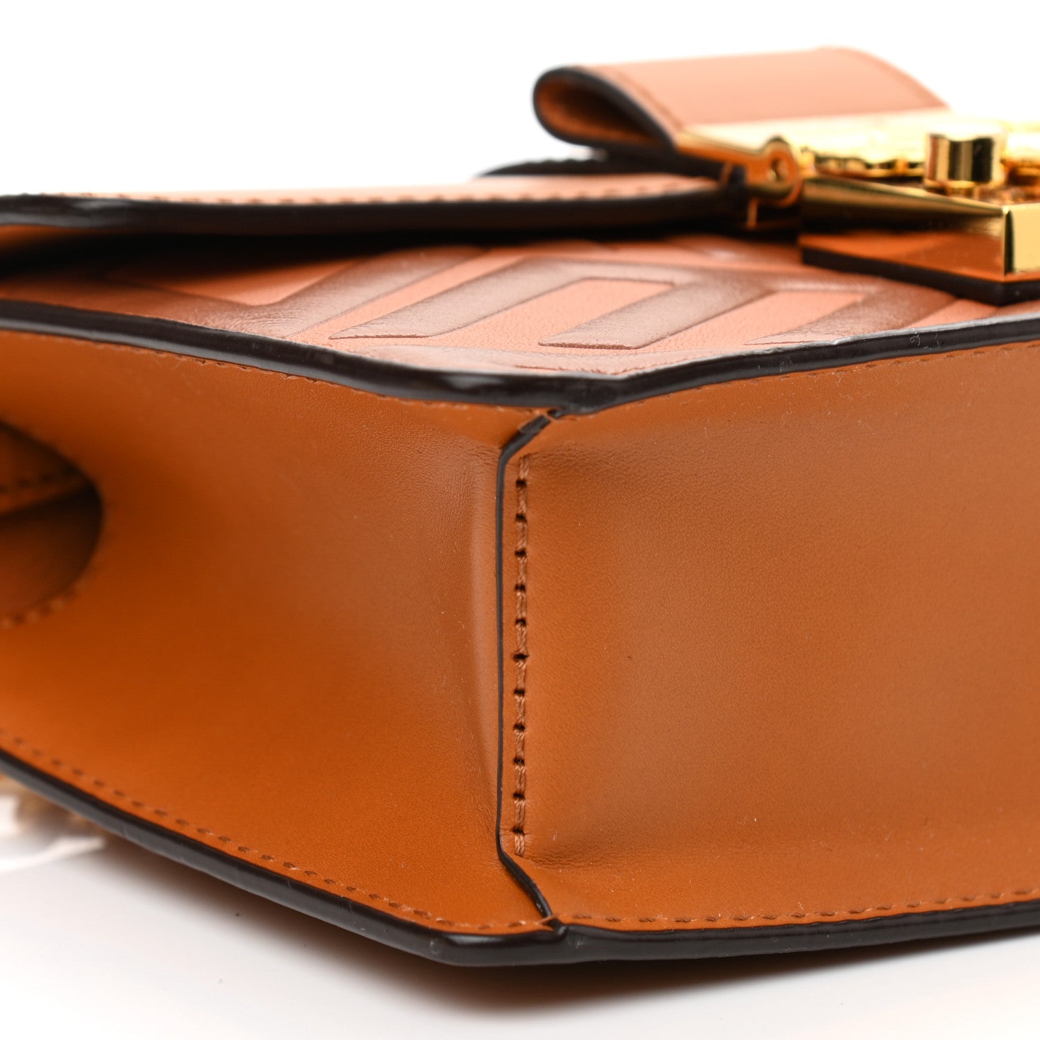 MCM Cubic Monogram Mini Tracy Crossbody Bag Cognac 7 of 9