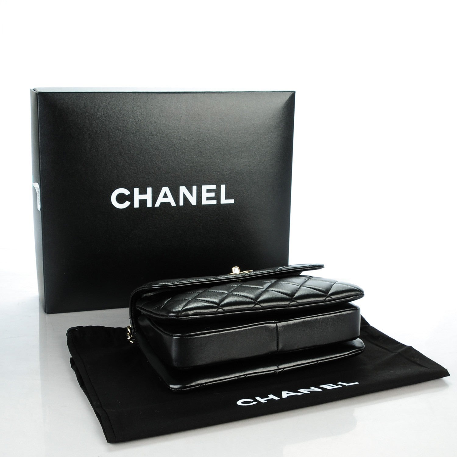 Chanel Lambskin Quilted Small Trendy CC Dual Handle Flap Bag Black 4 of 7
