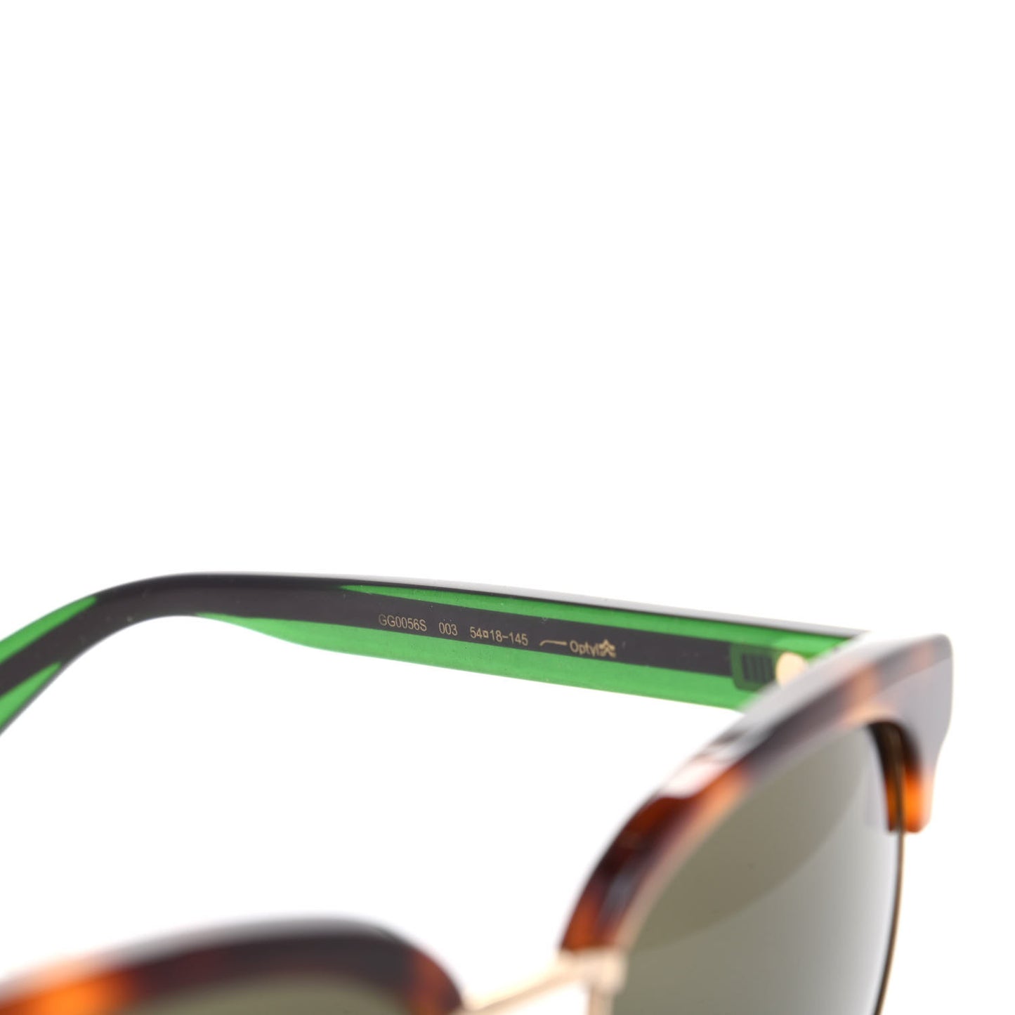 Acetate Square Frame Web Sunglasses GG0056S Tortoise