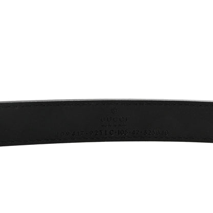 Gucci GG Supreme Monogram Matte Plutone Calfskin Double G 20mm Belt 105 42 Beige Ebony New Acero 3 of 6