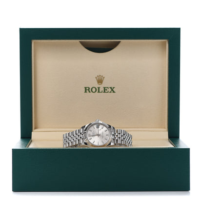 Rolex Stainless Steel 18K White Gold 31mm Oyster Perpetual Datejust Watch Silver 278274 5 of 5