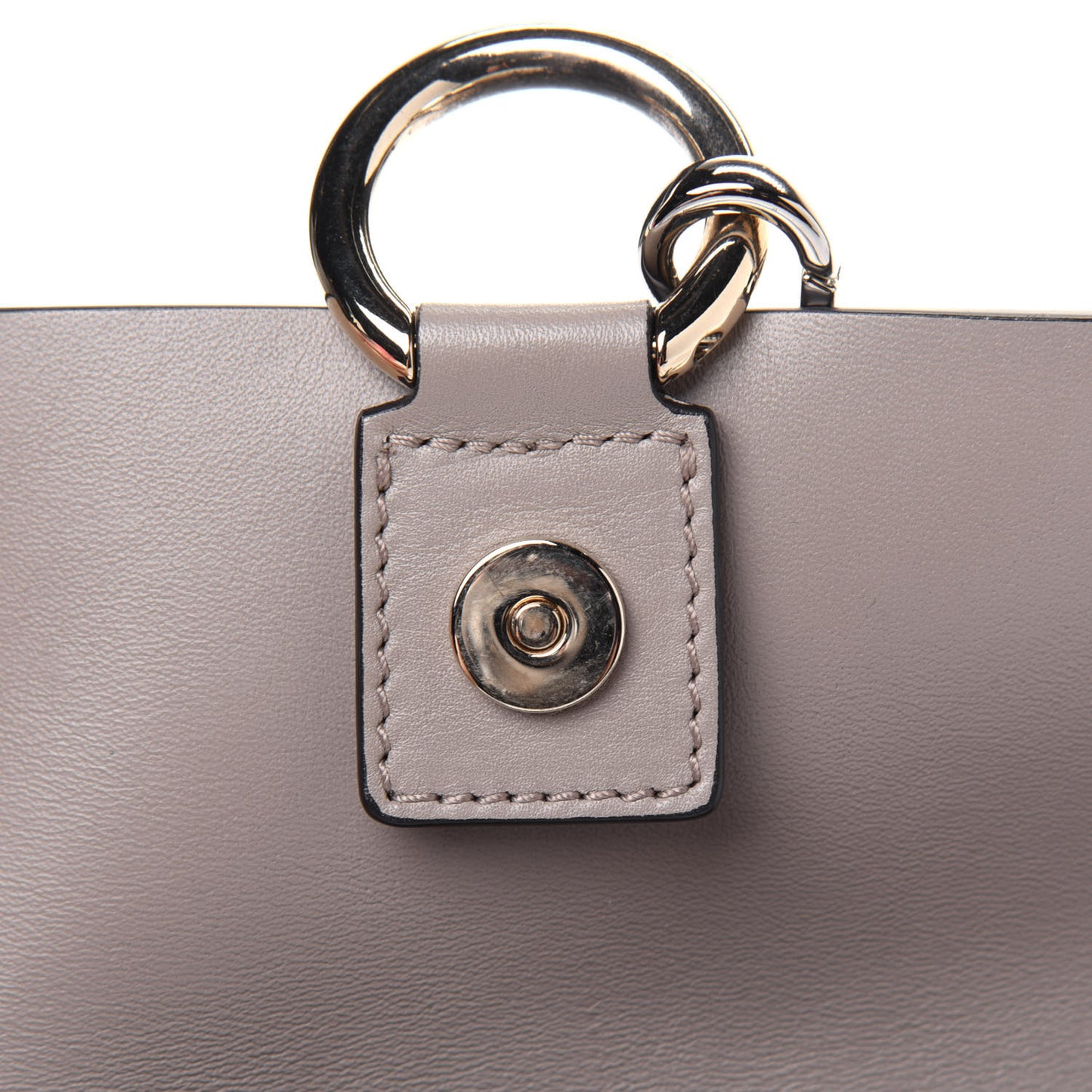 Suede Calfskin Mini Faye Shoulder Bag Motty Grey