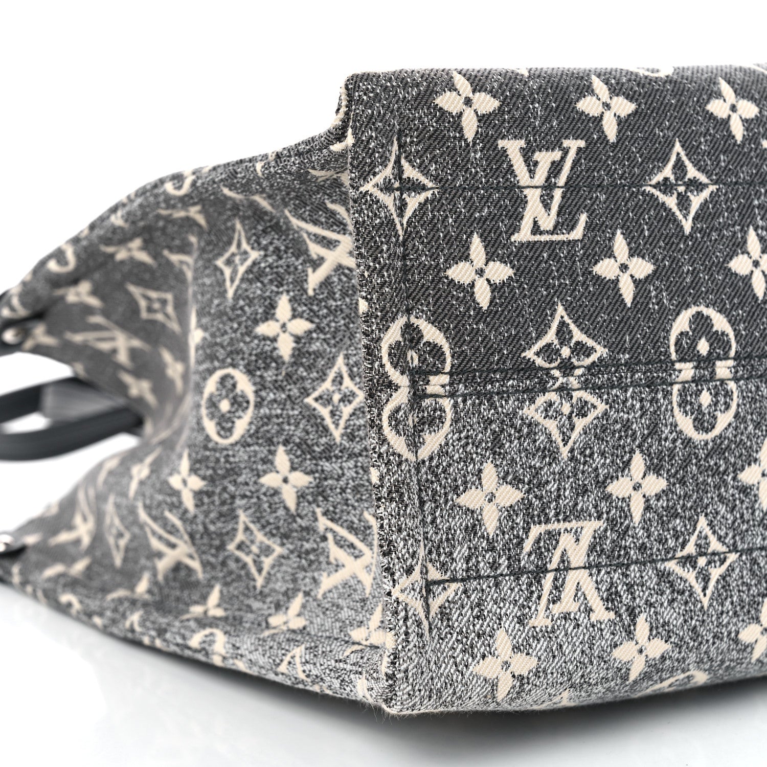 Louis Vuitton Monogram Jacquard Denim Onthego MM Black 8 of 9