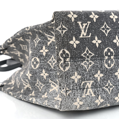 Louis Vuitton Monogram Jacquard Denim Onthego MM Black 8 of 9